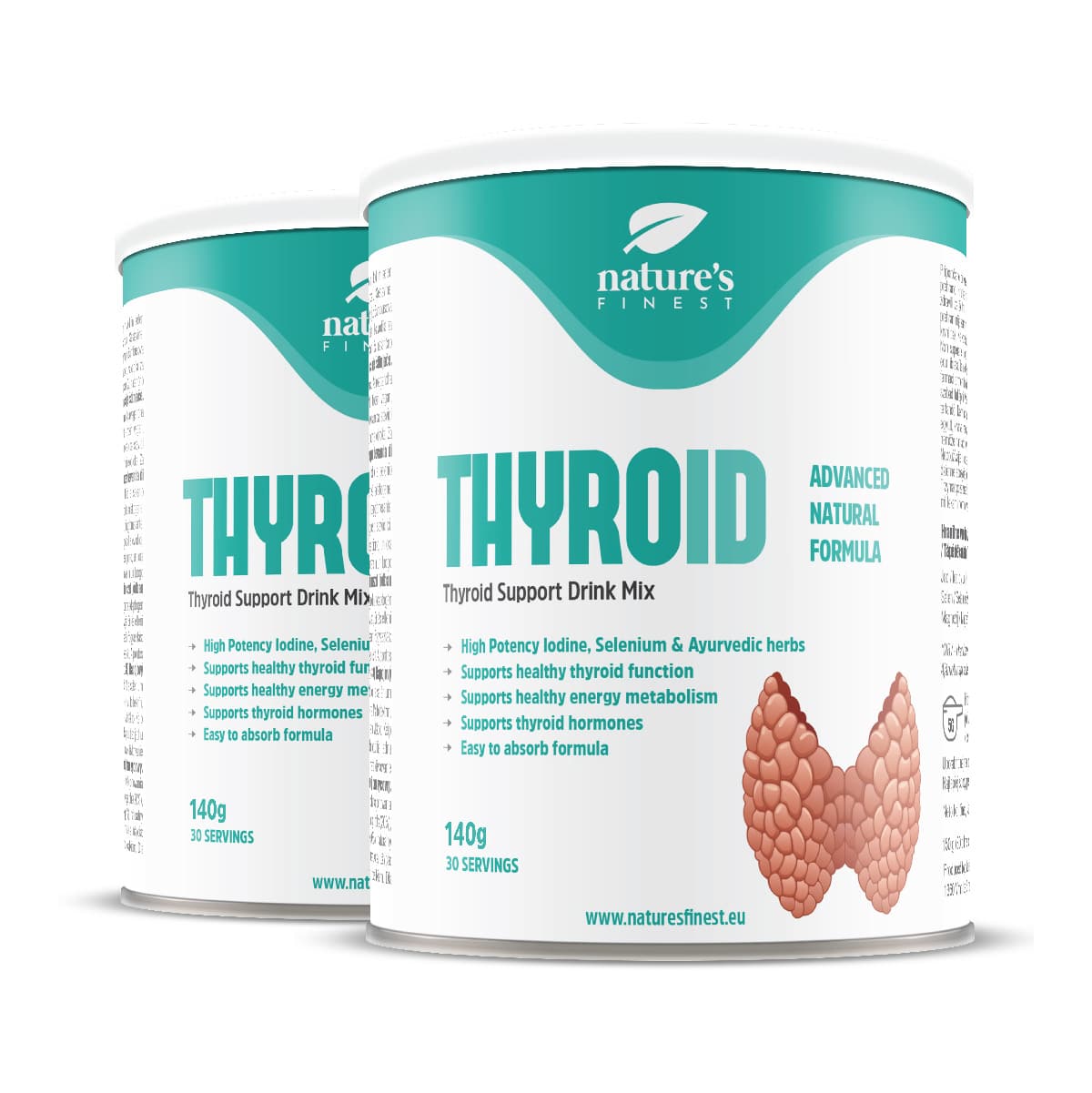 Thyroid Box | 1+1 Gratis | Suplemento de Tiroides | L-tirosina | Función Normal de la Tiroides | Regula la Digestión | Natural.