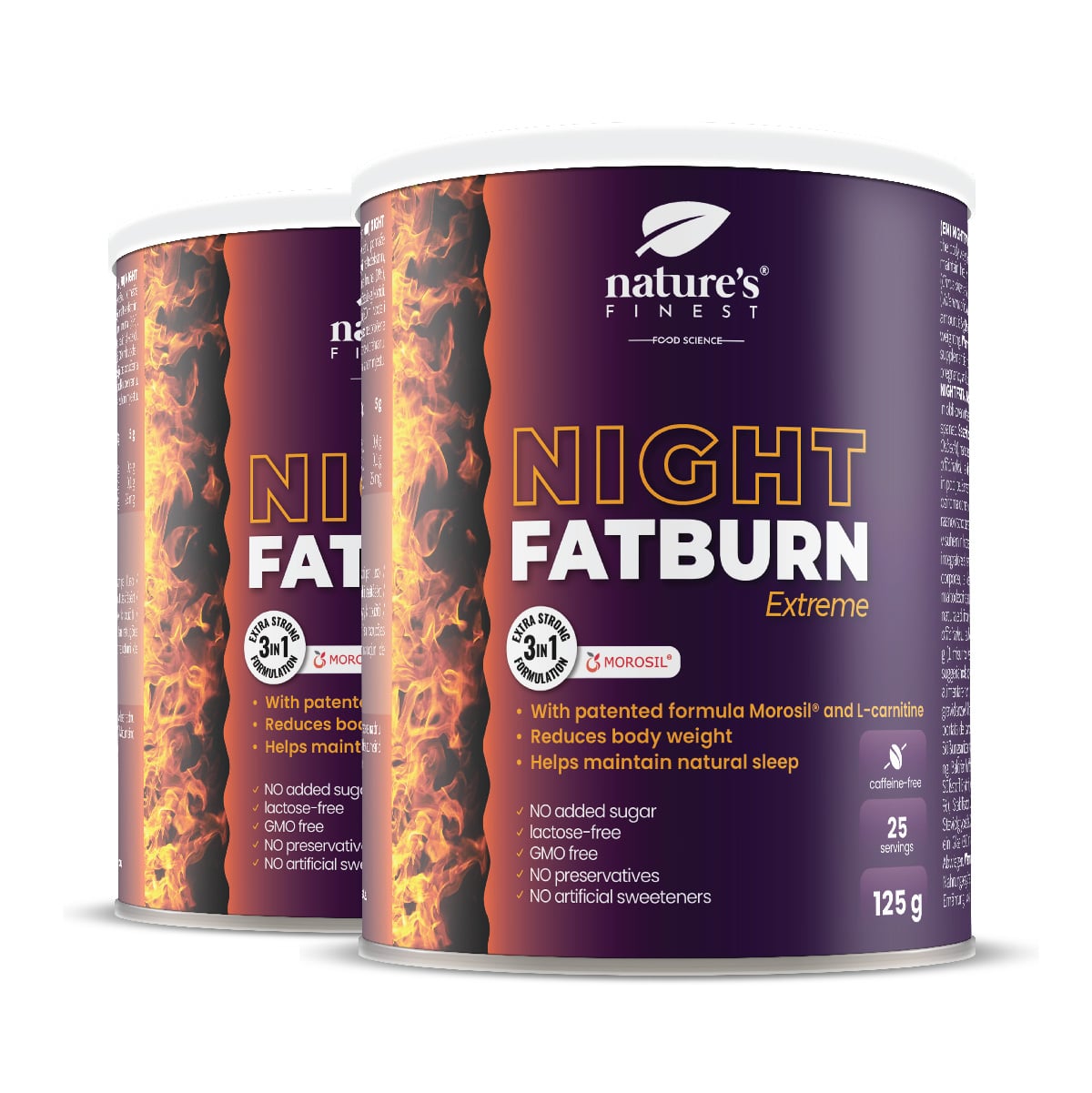 Night FatBurn Extreme | Quemador de grasa nocturno | Pierde peso mientras duermes | Reduce cintura | Extracto de Morosil® | 1+1 | 250g.