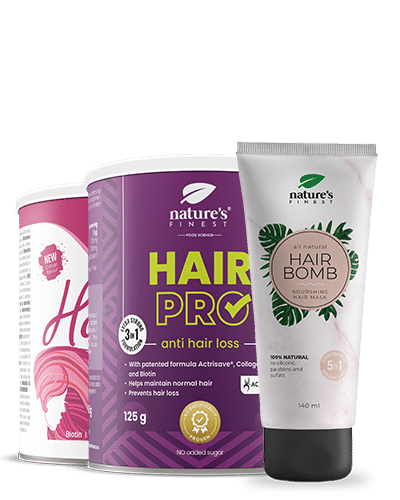 Paquete Nutricional para Crecimiento del Cabello | Mejores 3 Productos para la Caída del Cabello en España | de Nature's Finest.