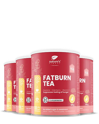 100% Té Orgánico para Adelgazar | 4 x FatBurn Tea with ProElderberry™ | Cardo Mariano y Valeriana | Vegano | de Nature's Finest.