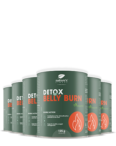 100% Belly Burn + DETOX | Paquete de 6 | Orgánico | Mejor bebida para la pérdida de peso | producto vegano para la pérdida de peso | de Nature's Fines.